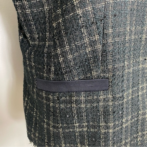 Ann Taylor Shimmer Plaid Fringe Tweed Jacket - Picture 9 of 9